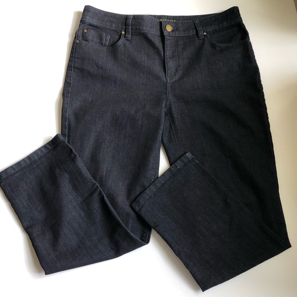 Chicos Platinum Straight Leg Jeans Size 1.5